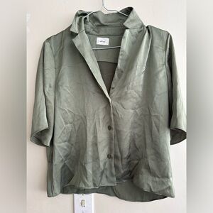 Wilfred Beso Olive Green Button-Up Shirt
